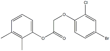 2,3-dimethylphenyl 2-(4-bromo-2-chlorophenoxy)acetate 结构式