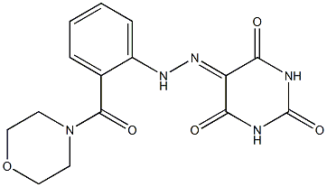 2,4,5,6(1H,3H)-pyrimidinetetrone 5-{N-[2-(4-morpholinylcarbonyl)phenyl]hydrazone} 结构式