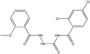 2,4-dichloro-N-{[2-(2-methoxybenzoyl)hydrazino]carbothioyl}benzamide 结构式