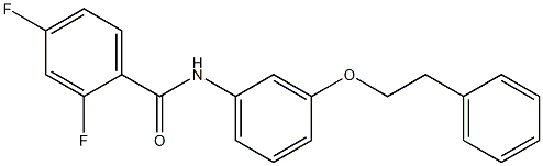 2,4-difluoro-N-[3-(phenethyloxy)phenyl]benzamide 结构式