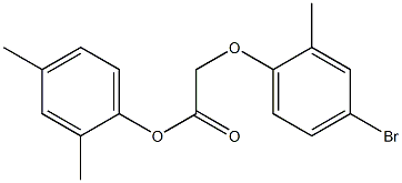 2,4-dimethylphenyl 2-(4-bromo-2-methylphenoxy)acetate 结构式