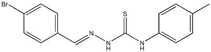 2-[(E)-(4-bromophenyl)methylidene]-N-(4-methylphenyl)-1-hydrazinecarbothioamide 结构式