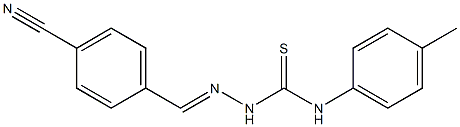 2-[(E)-(4-cyanophenyl)methylidene]-N-(4-methylphenyl)-1-hydrazinecarbothioamide 结构式