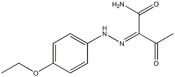 2-[(Z)-2-(4-ethoxyphenyl)hydrazono]-3-oxobutanamide 结构式