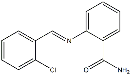 2-{[(E)-(2-chlorophenyl)methylidene]amino}benzamide 结构式