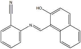 2-{[(E)-(2-hydroxy-1-naphthyl)methylidene]amino}benzonitrile 结构式