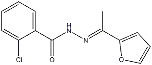 2-chloro-N'-[(E)-1-(2-furyl)ethylidene]benzohydrazide 结构式