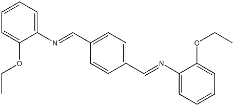 N-(2-ethoxyphenyl)-N-[(E)-(4-{[(2-ethoxyphenyl)imino]methyl}phenyl)methylidene]amine 结构式