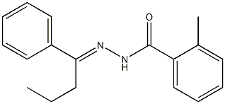 2-methyl-N'-[(E)-1-phenylbutylidene]benzohydrazide 结构式