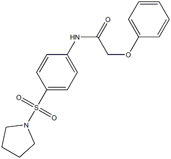 2-phenoxy-N-[4-(1-pyrrolidinylsulfonyl)phenyl]acetamide 结构式