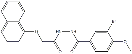 3-bromo-4-methoxy-N'-[2-(1-naphthyloxy)acetyl]benzohydrazide 结构式