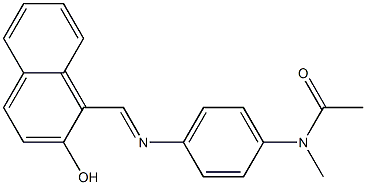 N-(4-{[(E)-(2-hydroxy-1-naphthyl)methylidene]amino}phenyl)-N-methylacetamide 结构式