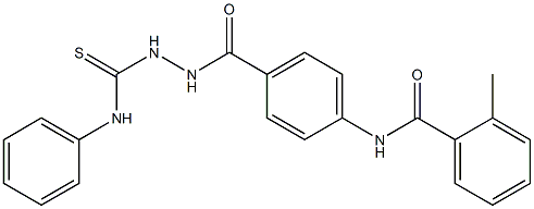 N-(4-{[2-(anilinocarbothioyl)hydrazino]carbonyl}phenyl)-2-methylbenzamide 结构式