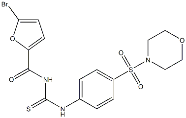 N-(5-bromo-2-furoyl)-N'-[4-(4-morpholinylsulfonyl)phenyl]thiourea 结构式