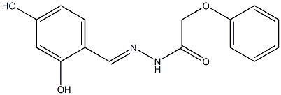 N'-[(E)-(2,4-dihydroxyphenyl)methylidene]-2-phenoxyacetohydrazide 结构式