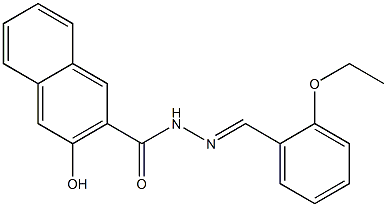 N'-[(E)-(2-ethoxyphenyl)methylidene]-3-hydroxy-2-naphthohydrazide 结构式