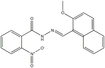 N'-[(E)-(2-methoxy-1-naphthyl)methylidene]-2-nitrobenzohydrazide 结构式