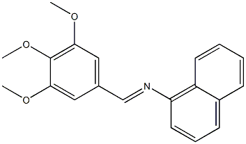 N-(1-naphthyl)-N-[(E)-(3,4,5-trimethoxyphenyl)methylidene]amine 结构式