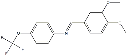 N-[(E)-(3,4-dimethoxyphenyl)methylidene]-N-[4-(trifluoromethoxy)phenyl]amine 结构式