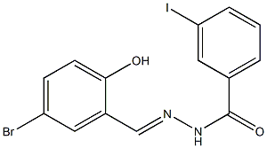 N'-[(E)-(5-bromo-2-hydroxyphenyl)methylidene]-3-iodobenzohydrazide 结构式