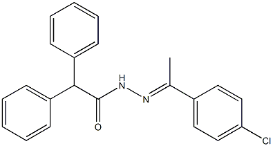 N'-[(E)-1-(4-chlorophenyl)ethylidene]-2,2-diphenylacetohydrazide 结构式