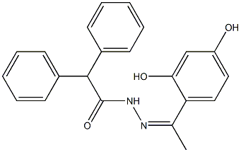 N'-[(Z)-1-(2,4-dihydroxyphenyl)ethylidene]-2,2-diphenylacetohydrazide 结构式