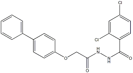 N'-[2-([1,1'-biphenyl]-4-yloxy)acetyl]-2,4-dichlorobenzohydrazide 结构式