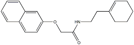 N-[2-(1-cyclohexen-1-yl)ethyl]-2-(2-naphthyloxy)acetamide 结构式