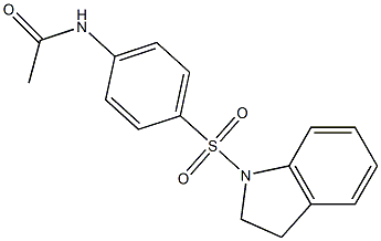 N-[4-(2,3-dihydro-1H-indol-1-ylsulfonyl)phenyl]acetamide 结构式