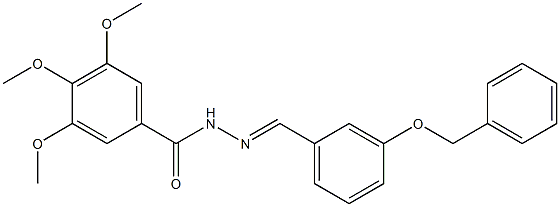 N'-{(E)-[3-(benzyloxy)phenyl]methylidene}-3,4,5-trimethoxybenzohydrazide 结构式