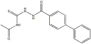 N-{[2-([1,1'-biphenyl]-4-ylcarbonyl)hydrazino]carbothioyl}acetamide 结构式