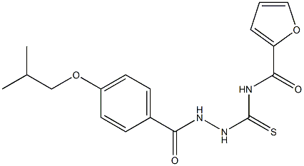 N-{[2-(4-isobutoxybenzoyl)hydrazino]carbothioyl}-2-furamide 结构式