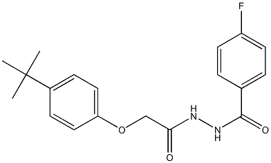 N'-{2-[4-(tert-butyl)phenoxy]acetyl}-4-fluorobenzohydrazide 结构式