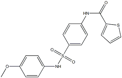 N-{4-[(4-methoxyanilino)sulfonyl]phenyl}-2-thiophenecarboxamide 结构式