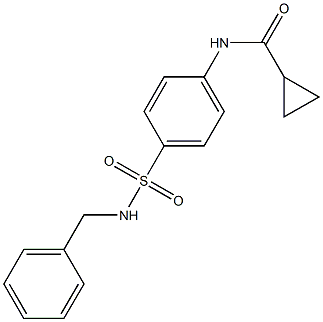 N-{4-[(benzylamino)sulfonyl]phenyl}cyclopropanecarboxamide 结构式