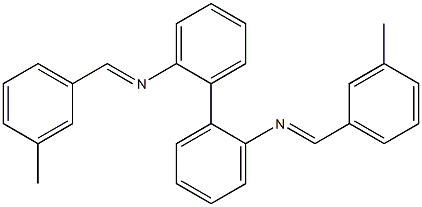 N-[(E)-(3-methylphenyl)methylidene]-N-(2'-{[(E)-(3-methylphenyl)methylidene]amino}[1,1'-biphenyl]-2-yl)amine 结构式