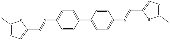 N-[(E)-(5-methyl-2-thienyl)methylidene]-N-(4'-{[(E)-(5-methyl-2-thienyl)methylidene]amino}[1,1'-biphenyl]-4-yl)amine 结构式