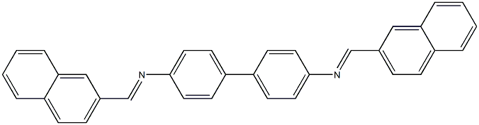 N-[(E)-2-naphthylmethylidene]-N-(4'-{[(E)-2-naphthylmethylidene]amino}[1,1'-biphenyl]-4-yl)amine 结构式