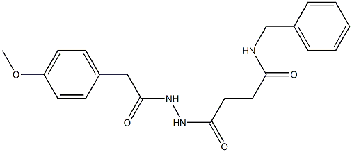 N-benzyl-4-{2-[2-(4-methoxyphenyl)acetyl]hydrazino}-4-oxobutanamide 结构式