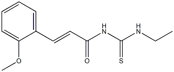 N-ethyl-N'-[(E)-3-(2-methoxyphenyl)-2-propenoyl]thiourea 结构式