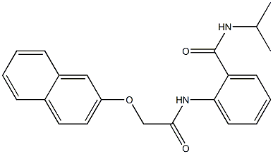 N-isopropyl-2-{[2-(2-naphthyloxy)acetyl]amino}benzamide 结构式