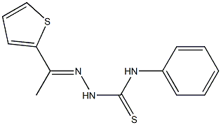 N-phenyl-2-[(E)-1-(2-thienyl)ethylidene]-1-hydrazinecarbothioamide 结构式