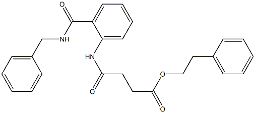 phenethyl 4-{2-[(benzylamino)carbonyl]anilino}-4-oxobutanoate 结构式