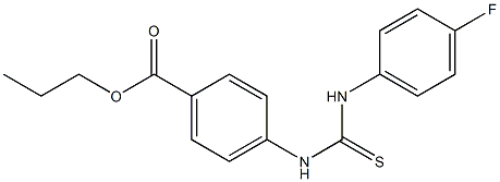 propyl 4-{[(4-fluoroanilino)carbothioyl]amino}benzoate 结构式