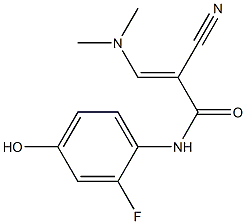 (E)-2-cyano-3-(dimethylamino)-N-(2-fluoro-4-hydroxyphenyl)-2-propenamide 结构式