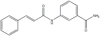 3-{[(E)-3-phenyl-2-propenoyl]amino}benzenecarboxamide 结构式
