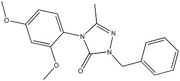 2-benzyl-4-(2,4-dimethoxyphenyl)-5-methyl-2,4-dihydro-3H-1,2,4-triazol-3-one 结构式