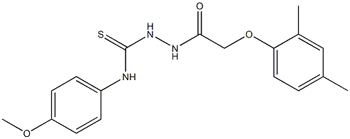 2-[2-(2,4-dimethylphenoxy)acetyl]-N-(4-methoxyphenyl)-1-hydrazinecarbothioamide 结构式