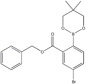 Benzyl 5-bromo-2-(5,5-dimethyl-1,3,2-dioxaborinan-2-yl)benzoate 结构式