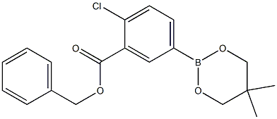 Benzyl 2-chloro-5-(5,5-dimethyl-1,3,2-dioxaborinan-2-yl)benzoate 结构式